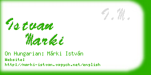 istvan marki business card